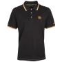Mens Speed Polo - Blk/Gld. Standard fit, 100%.